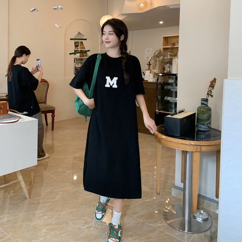 Đầm Ngủ Dài Dáng Rộng Tay Ngắn Phong Cách Hàn Quốc Thời Trang Mùa Hè Mới Cho Nữ
