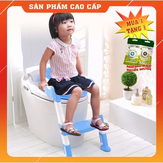 [HÀNG CAO CẤP]  Bệ Thu Nhỏ Bồn Cầu Cho Bé, Ghế Ngồi Bồn Cầu Có Thang Giúp Bé Đi Vệ Sinh Đúng Cách
