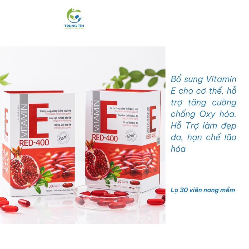 Vitamin E Red-400. E Đỏ. Giúp làm đẹp da,trắng da, chống lão hoá.