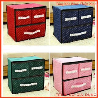 TỦ VẢI ĐỰNG ĐỒ 2 TẦNG 3 NGĂN MINI
