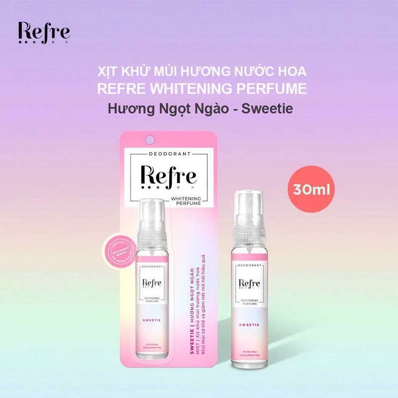 [Mẫu Mới] Xịt khử mùi Refre dưỡng trắng hương nước hoa Refre 30ml