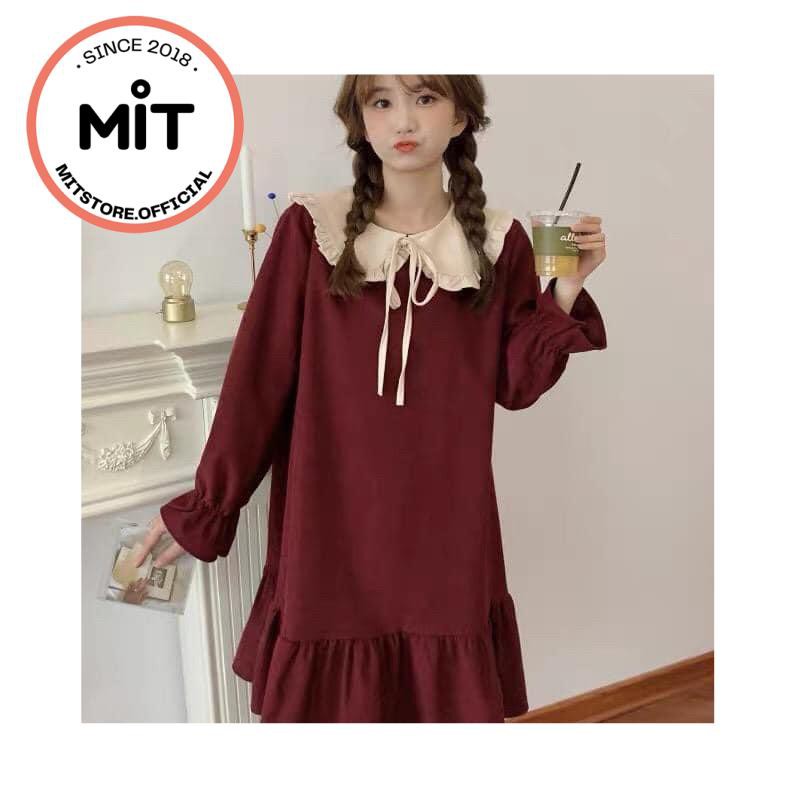 Váy cổ bèo 4 màu (kèm ảnh thật)