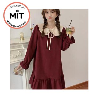 Váy cổ bèo 4 màu (kèm ảnh thật)