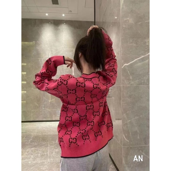 Áo len cardigan gc hồng siêu đẹp hàng QC