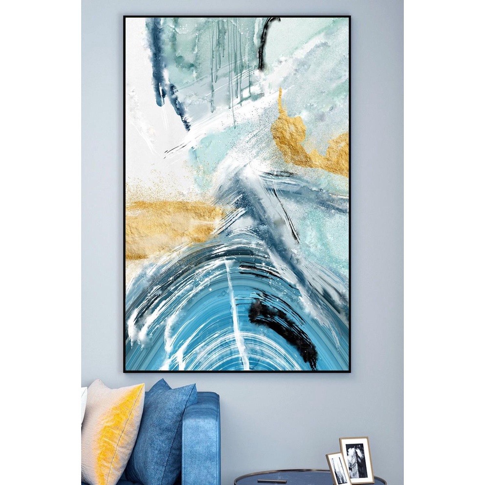 T45 Tranh Trừu Tượng Treo Phòng Khách/ Bàn làm Việc/ Phòng Ngủ/ cầu thang sang trọng Decor Tráng Gương