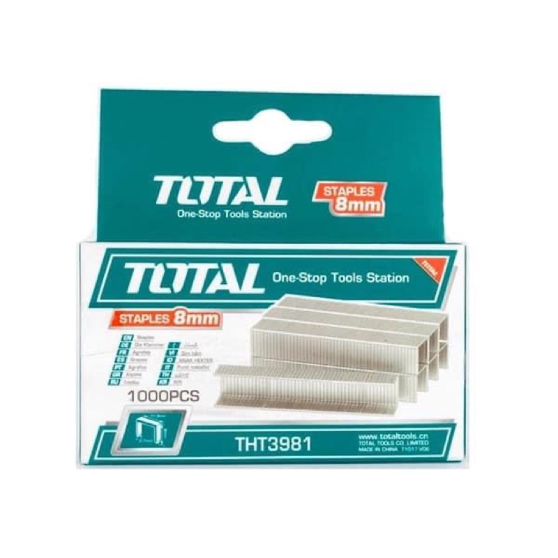 Hộp 1000 cái Đinh bấm gim 8->12mm phù hợp cho THT31141 TOTAL THT3981 THT39101 THT39121