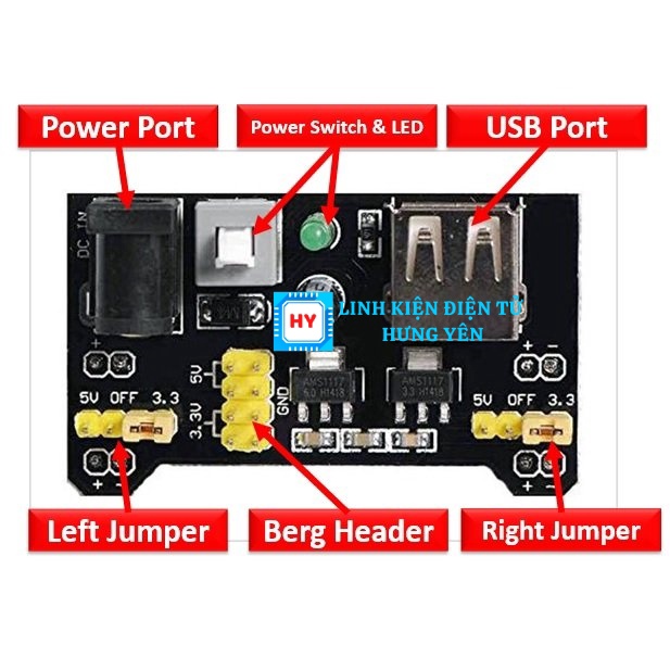 Mạch Nguồn Điện Testboard MB102 DC 3.3V/5V