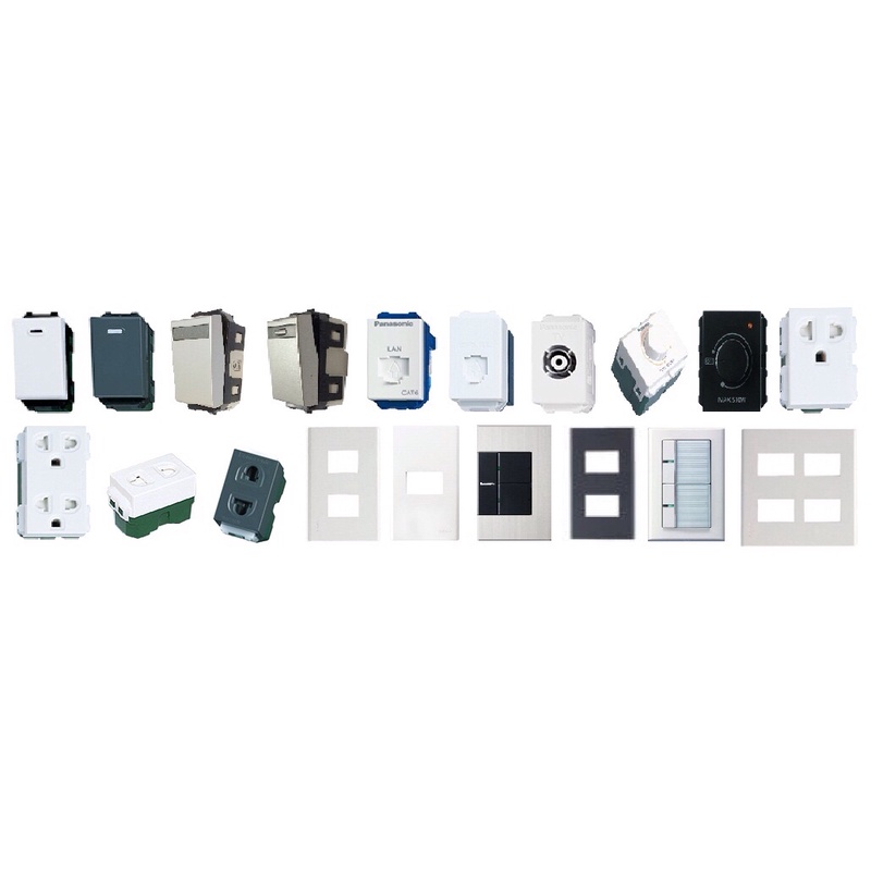 CÁC THIẾT BỊ ĐIỆN PANASONIC (đế âm, đế nổi, mặt lớn/nhỏ)