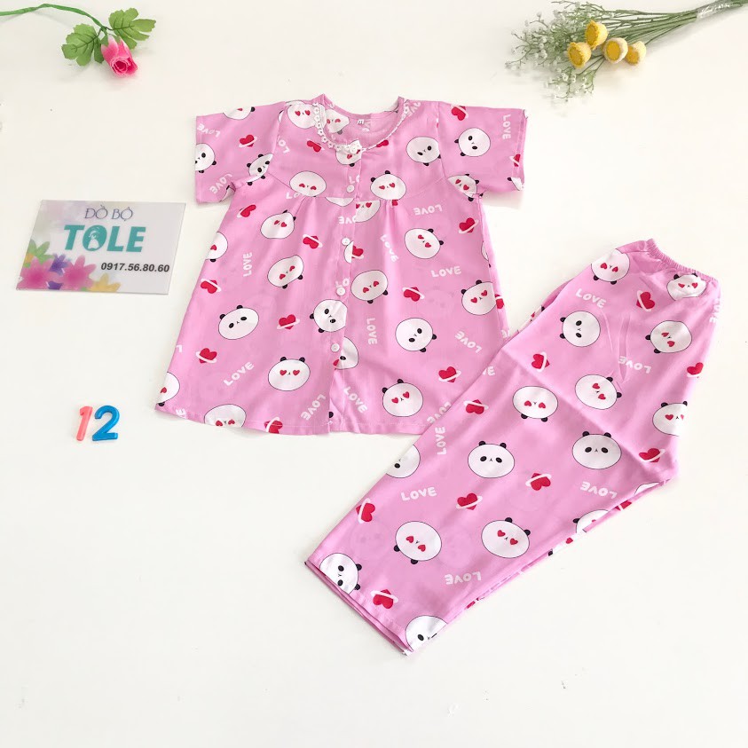 Đồ tole tay ngắn quần lửng bé gái (30-38kg)