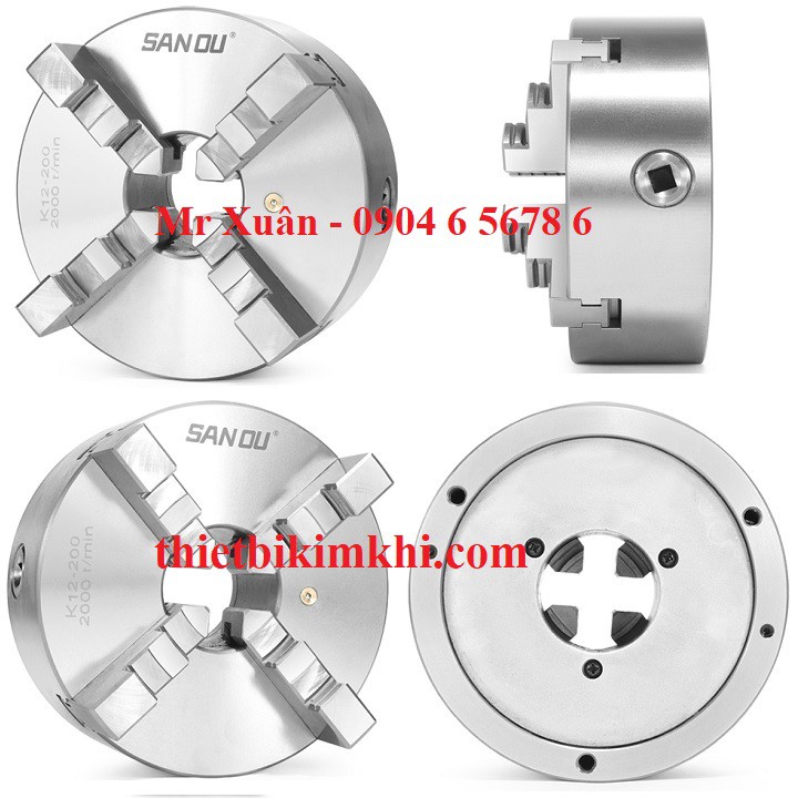 Mâm cặp 4 chấu 200mm K12-200