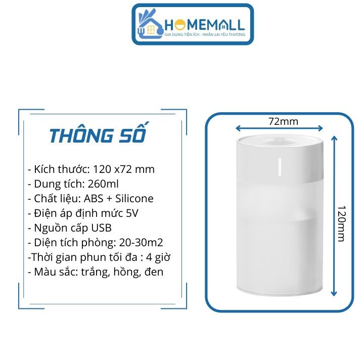 Máy xông tinh dầu kiêm decor đèn ngủ - Máy phun sương tạo ẩm dung tích 260ml MX6