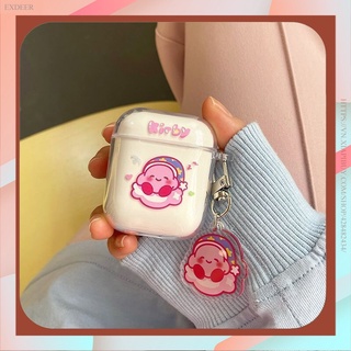Vỏ Bảo Vệ Hộp Sạc Tai Nghe Bluetooth Airpods 2 / Pro / 3 Trong Suốt Họa Tiết Hoạt Hình Nhật Bản Kèm Móc Khóa Ốp
