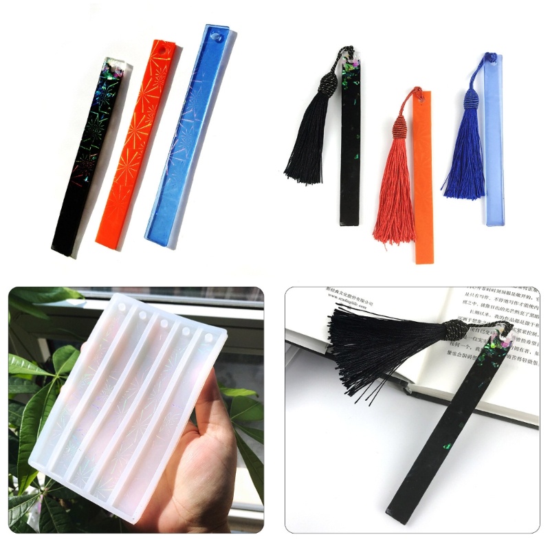 Khuôn Silicone Làm Đánh Dấu Trang Sức Nhựa Epoxy Hình Chữ Nhật