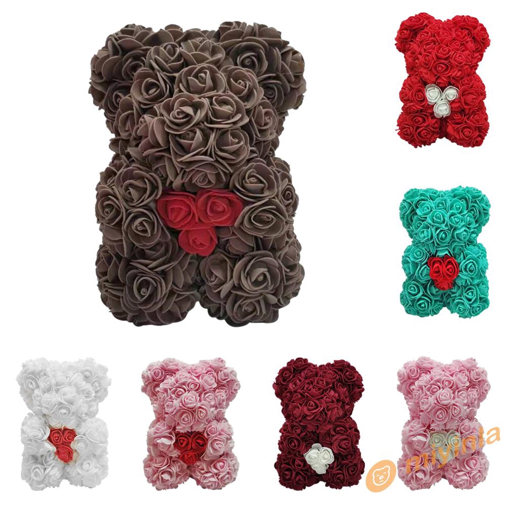 Hoa sáp tạo hình chú gấu thích hợp làm quà valentine/sinh nhật