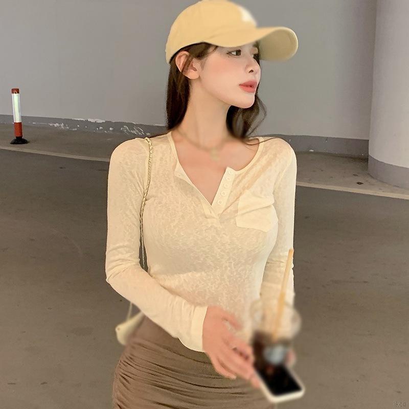 Áo thun tay dài dáng ôm độc đáo thời trang chống nắng dành cho nữ