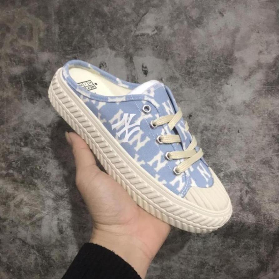 Giày sneaker Sục MLB ny đạp gót các màu cho nữ 2022
