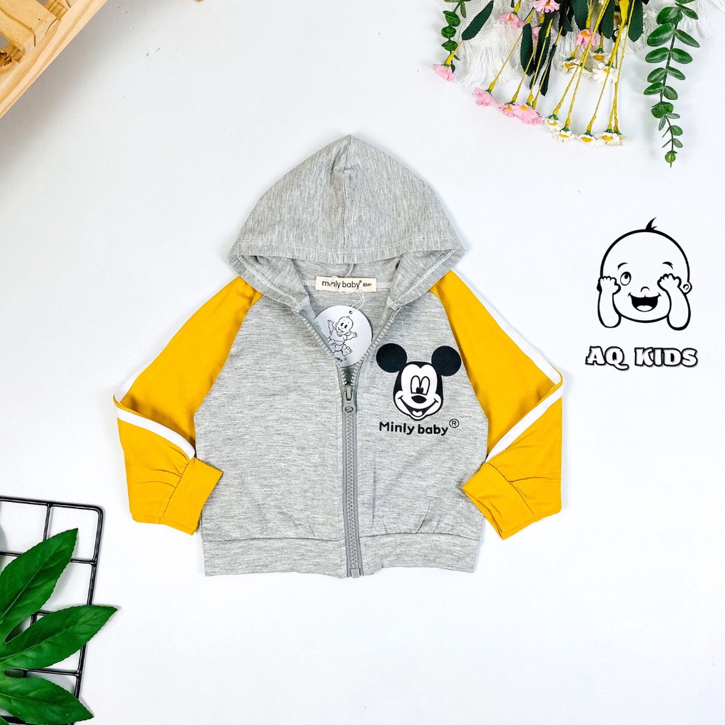 [Bé:7- 27kg] Áo Khoác Thun Lạnh Cho Bé Hàng Chính Hãng Minlybaby - Unibaby Store - AKTR