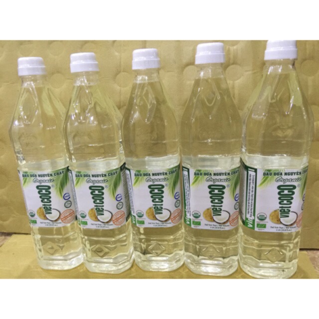 Dầu dừa organic thành vinh - vietcoco chai 250ml, 500ml, 1000l