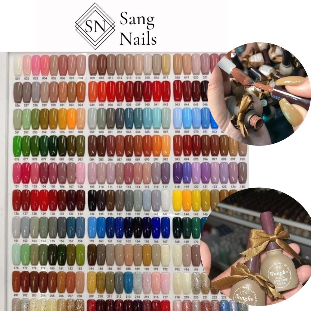 Sơn gel wangke cao cấp hàng độc quyền, Sơn gel móng tay chât sơn bao đặc siêu mướt độc quyền 275 màu.