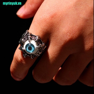 1 Nhẫn Hình Mắt Rồng Bằng Thép Không Gỉ Phong Cách Gothic Cho Nam