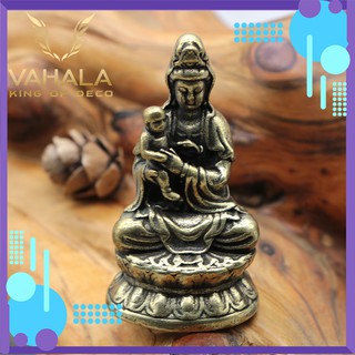 ⚡️ĐỒ ĐỒNG⚡️Tượng phật quan âm bế trẻ - vật phẩm phong thủy độc đáo