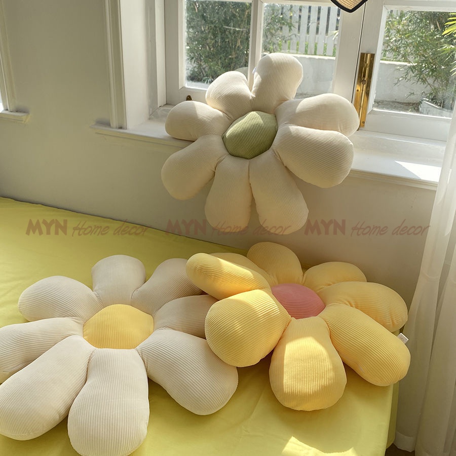 Gối tựa lưng văn phòng, trang trí sofa hình bông hoa nhiều cỡ MYN Home