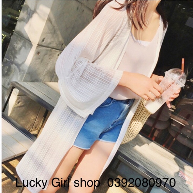Áo khoác cardigan chống nắng đi biển dạo phố công sở sành điệu phong cách Hàn Quốc - Lucky Girl shop