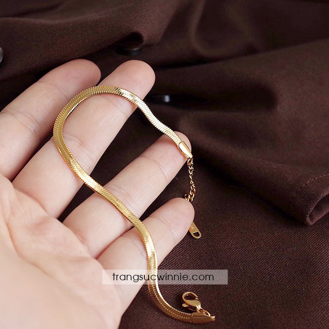 Lắc tay nữ titan ck vàng gold