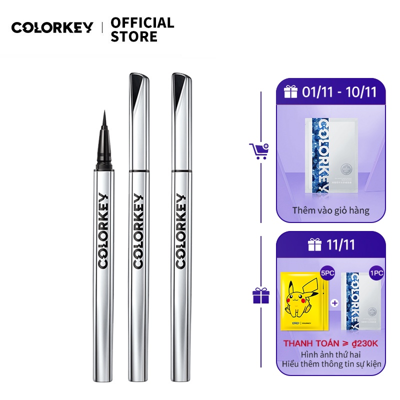 Bút Kẻ Mắt Nước Colorkey Trang Điểm Chống Nước Lâu Trôi 35g