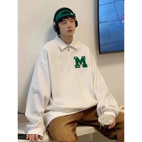 Polo Nam chữ M - dáng rộng form unisex hàng quảng châu ( nặng 500g )