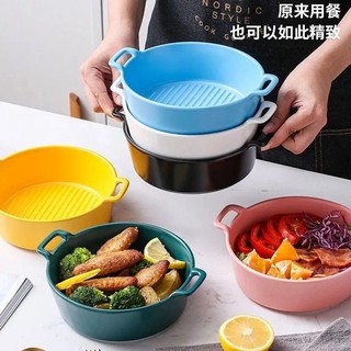 Tô sứ, bát sứ có tay cầm, đựng thức ăn tròn có 2 tay cầm, bát sứ decor