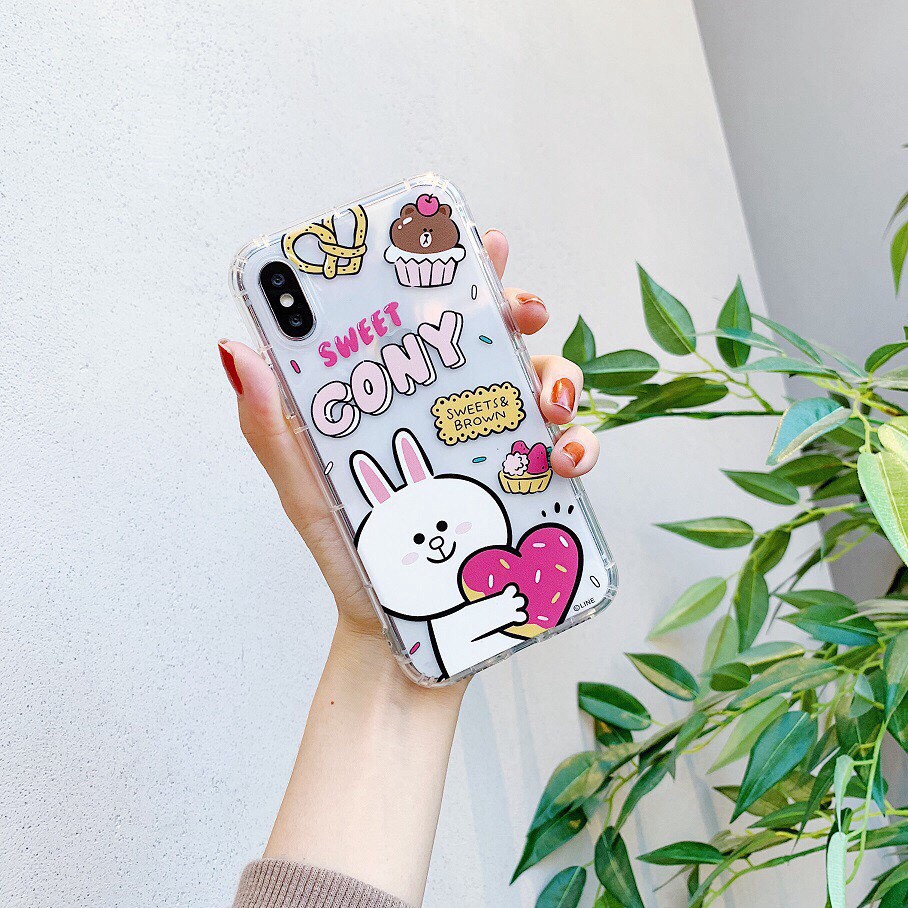 Ốp lưng iphone Brown, Cony & Choco 5 5S 6 6S 6Plus 6S Plus 7 8 7Plus 8Plus X XS Max 11 11 Pro 11 ProMax - Infinity M572