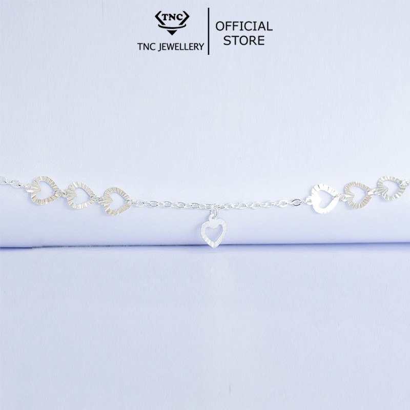 Vòng tay bạc TNC JEWELLERY trái tim đơn giản