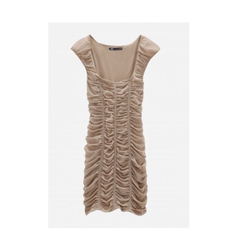 Đầm Zara Authentic Màu Nude sz S, new 99%