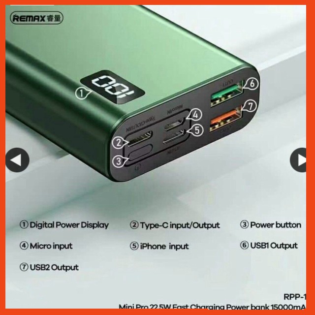 Pin sạc dự phòng Mini Pro 15000mah RPP-17