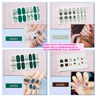 Sỉ DA41-DA60 Dán móng tay Bộ 14 nhãn Nail Sticker