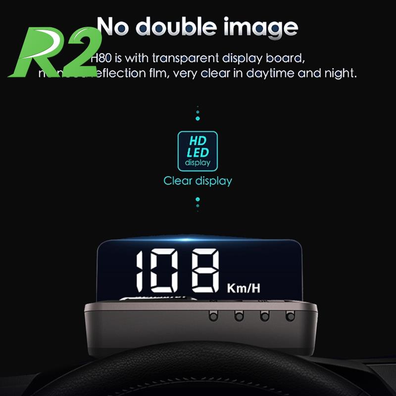 Car HUD Mirror Head Up Display OBDII Gauge Projector Overspeed Alarm