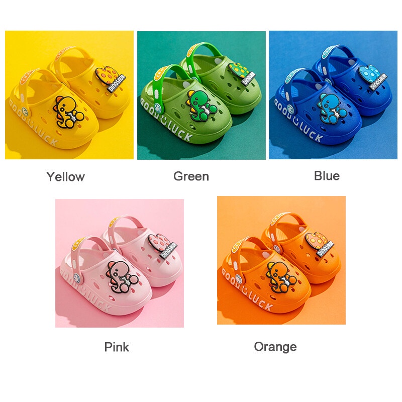 Dép bít mũi AMILA họa tiết khủng long hoạt hình dễ thương cho bé