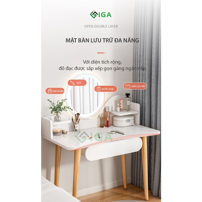 Bàn Trang Điểm Thông Minh Thích Hợp Gương LED Đa Năng -  GP201 (không ghê)