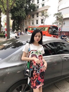 Váy xuông 3D nhiều hình