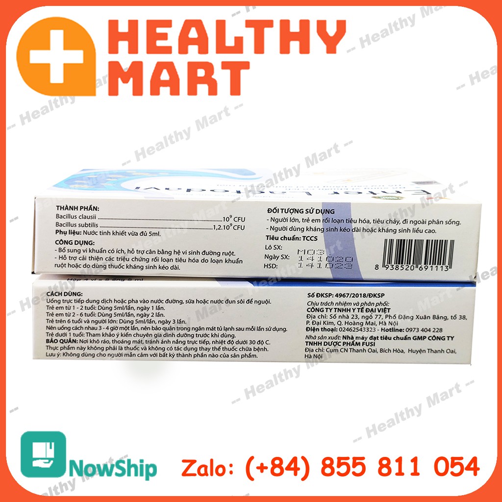 ✔️️️Enter Lactodavi - Hỗ trợ tiêu hóa - hộp 20 ống men tiêu hóa Enterogermina Davico