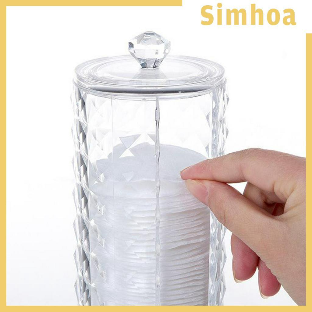 [Hàng mới về] Hộp Đựng Bông Tẩy Trang Chất Liệu Acrylic Trong Suốt Chất Lượng Cao