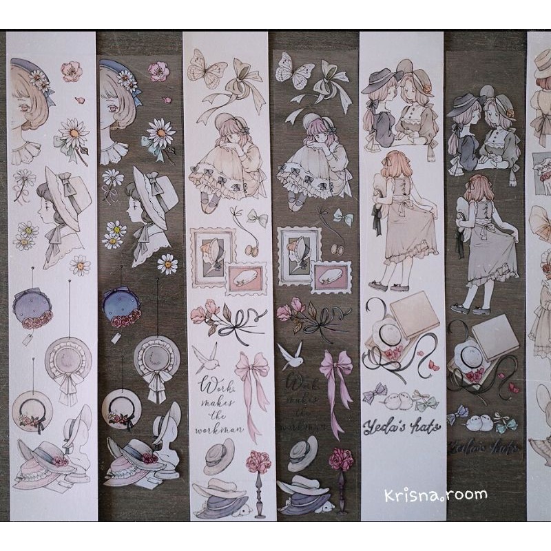 Krisna.room ♡ VLAB Studio- 1 chu kì 90cm cuộn washi Những chiếc mũ của Yeda