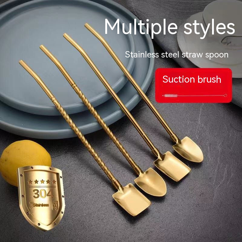 Muỗng Múc Canh Bằng Thép Không Gỉ Thiết Kế Hai Trong Một Đa Năng Sáng Tạo