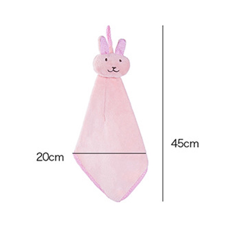 Khăn Lau Tay Treo Tường Hình Thỏ Nhồi Bông Đáng Yêu Cho Bé