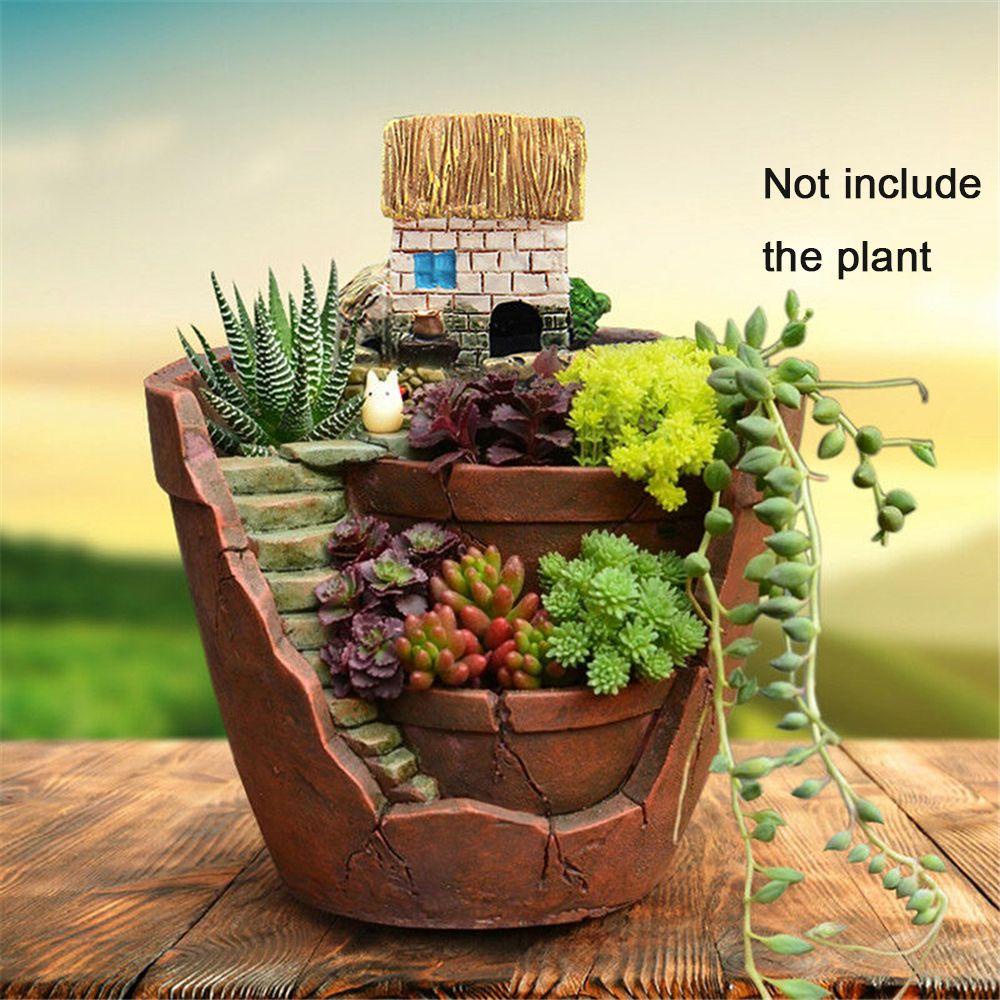 Giỏ Trồng Cây Trang Trí Sân Vườn Hình Ngôi Nhà