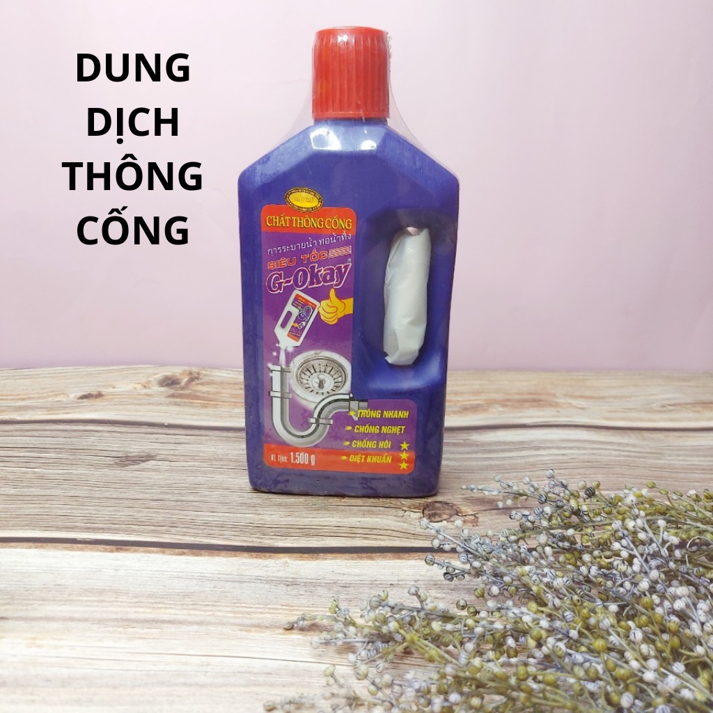 Dung dịch thông cầu cống cực manh G-OKAY siêu đậm đặc giải quyết tắc nghẽn nhanh chóng cho nhà cửa