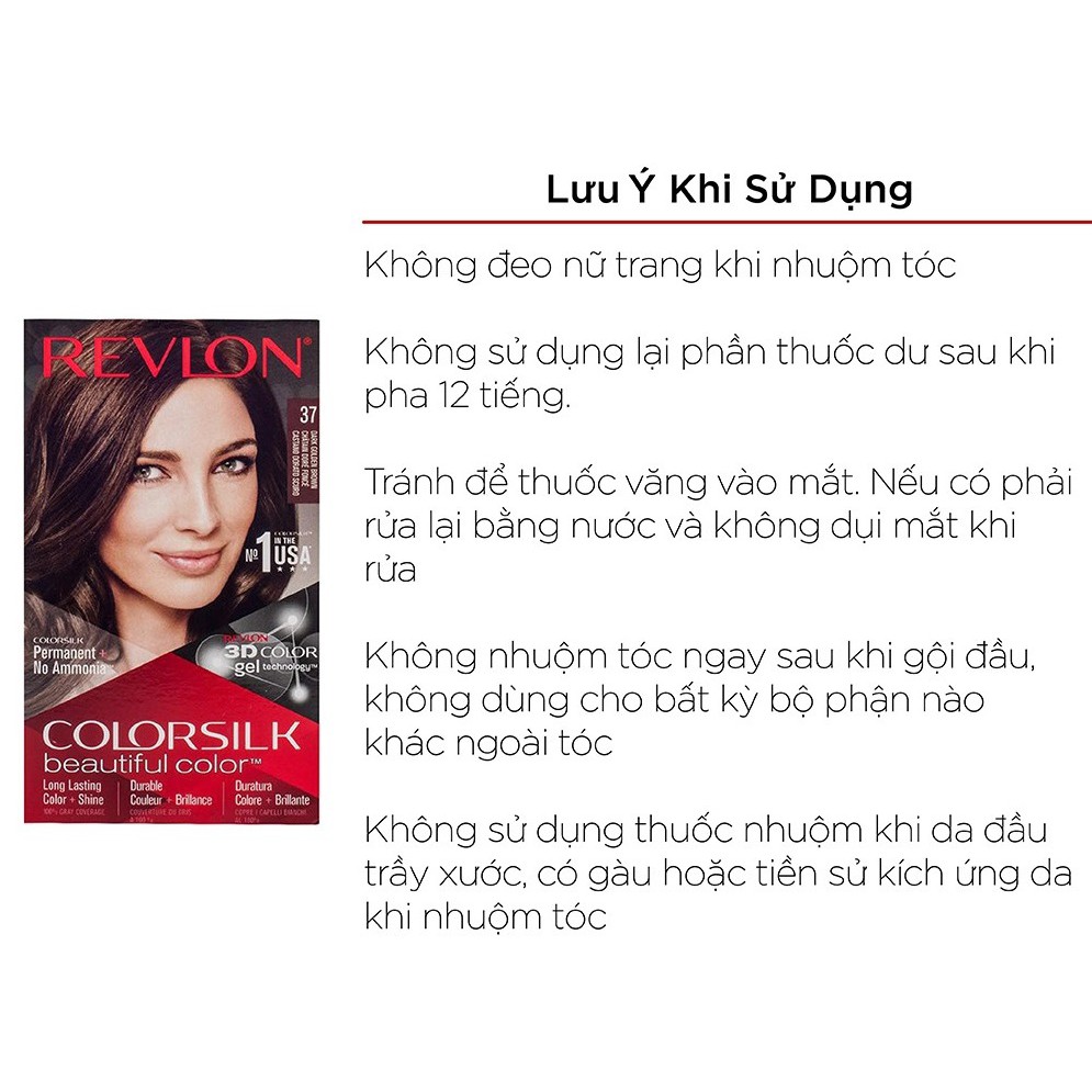 Thuốc Nhuộm Tóc Thời Trang Revlon Colorsilk 3D 120ml (HSD DƯỚI 6 THÁNG)