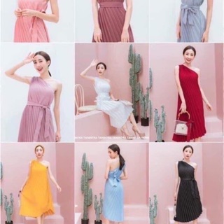 Đầm xếp ly thailand