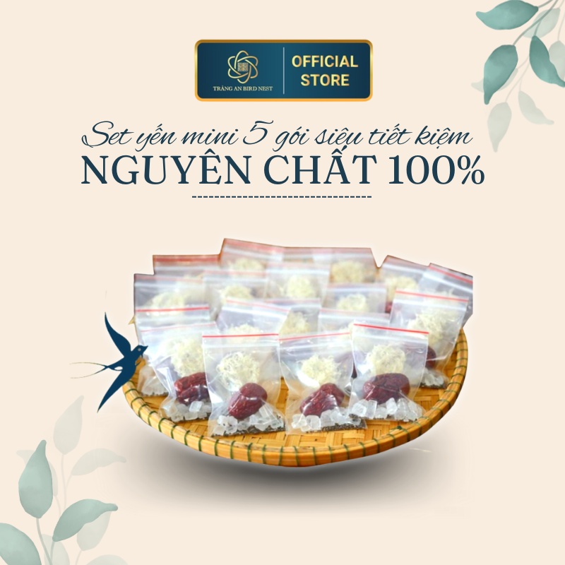 Set yến mini cao cấp Tràng An 5 gói dùng siêu tiết kiệm